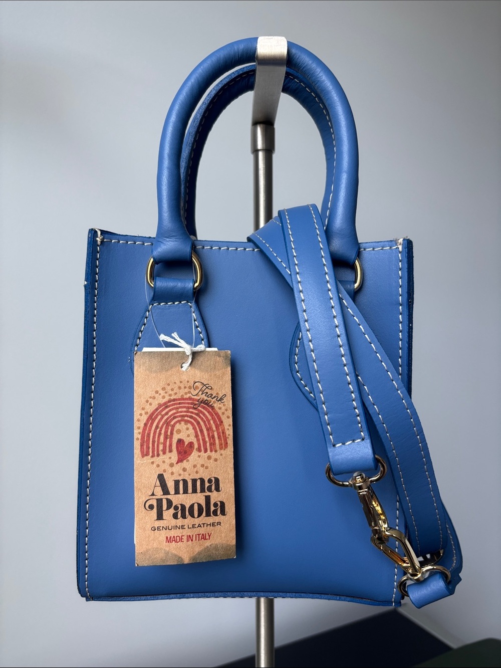 Anna Paola Italian Leather Crossbody Bag